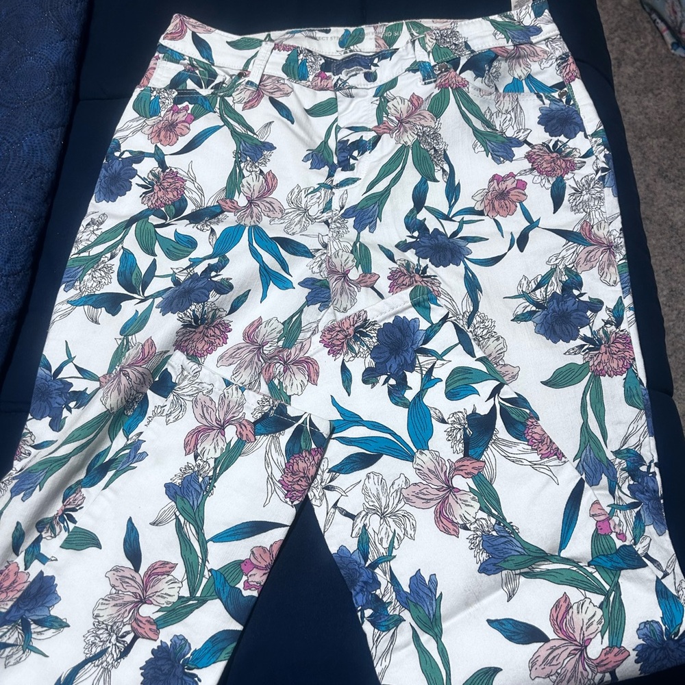 Chico's Floral Straight Leg Pants - Multicolor